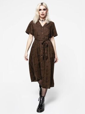 rowan linen button up midi dress Disturbia | Dresses | Disturbia Rowan Linen Button Up Midi Dress